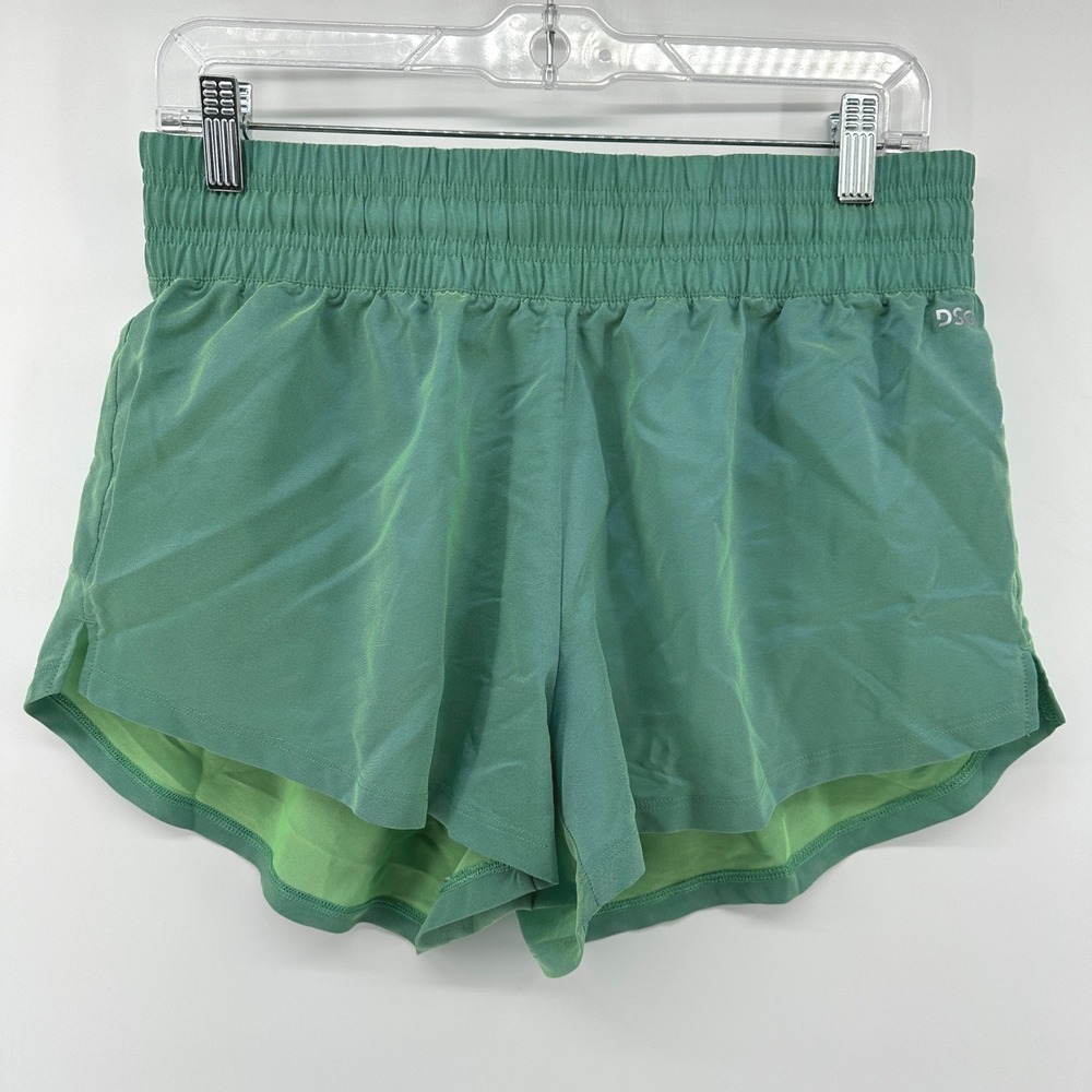 DSG Stride High-Rise Shorts Womens Medium Green Iridescent DAW14201N NEW